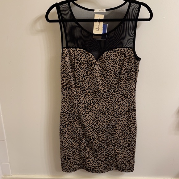 Memuse Dresses & Skirts - Memuse Dress Size L Color Black Cheetah